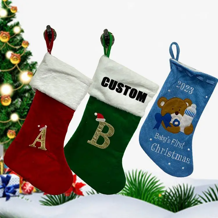 Christmas Tree Hanging Stockings Hot selling custom product hanging stocking christmas ornamentalations
