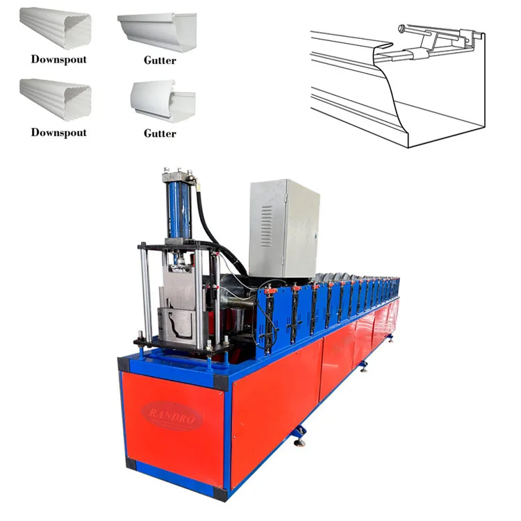 RANDRO OEM Water Tank Rain Gutter Making Machine Box Gutter 24' Roll Forming Machine For Philippines
