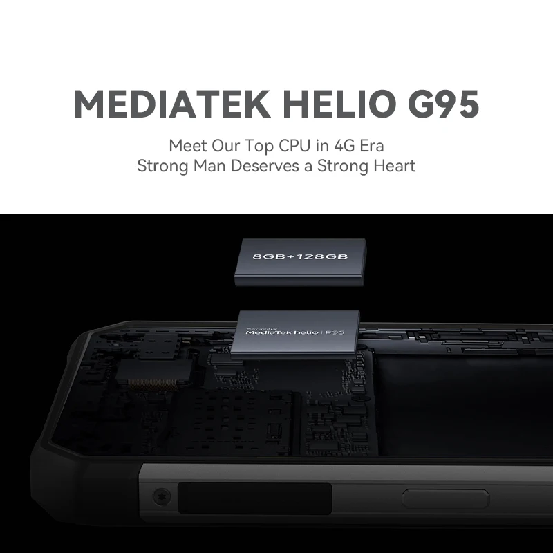 HUGEROCK WP17 android 11 6.78 inch ip68 rugged smartphone 8gb 128gb  nfc cell phone 5g mobile phones  industrial grade