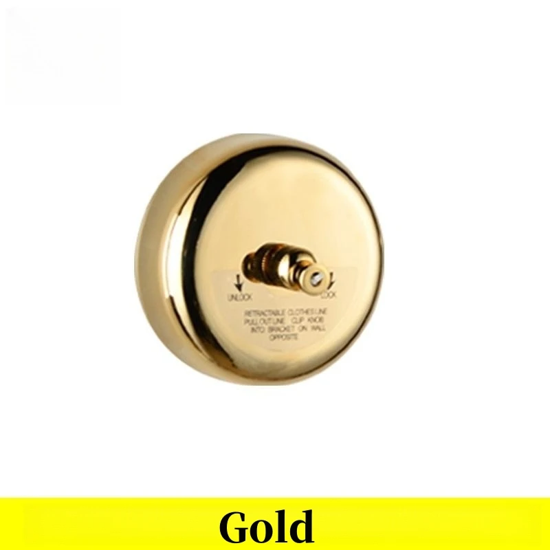 golden Stainless Steel Retractable Washing Line Indoor Outdoor Laundry Hanging Dryer Organizer Drying Hanger Rack Rope