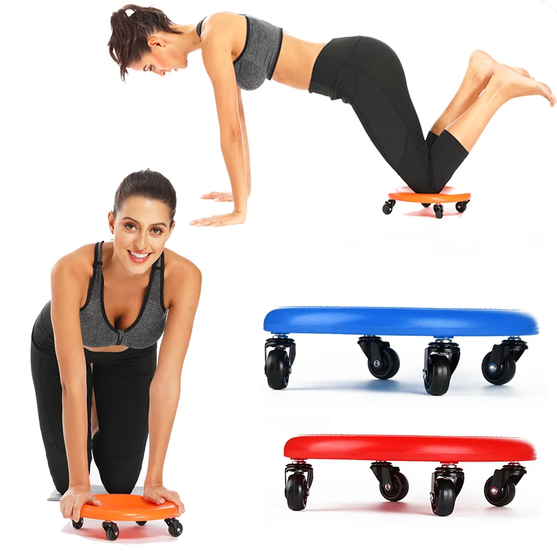 Hot-Fitness Four Wheel Abdominal Trainer Home Muscle Workout Core Abdominal Plate Ab Roller Disk Fitness Exercise Equipment