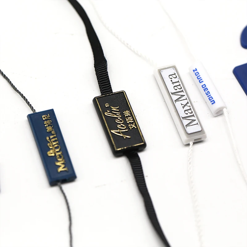 Factory Price Packaging Label Tags Custom Garment Embossed Paper Hang Tag Strings For Clothing Clothes Brand