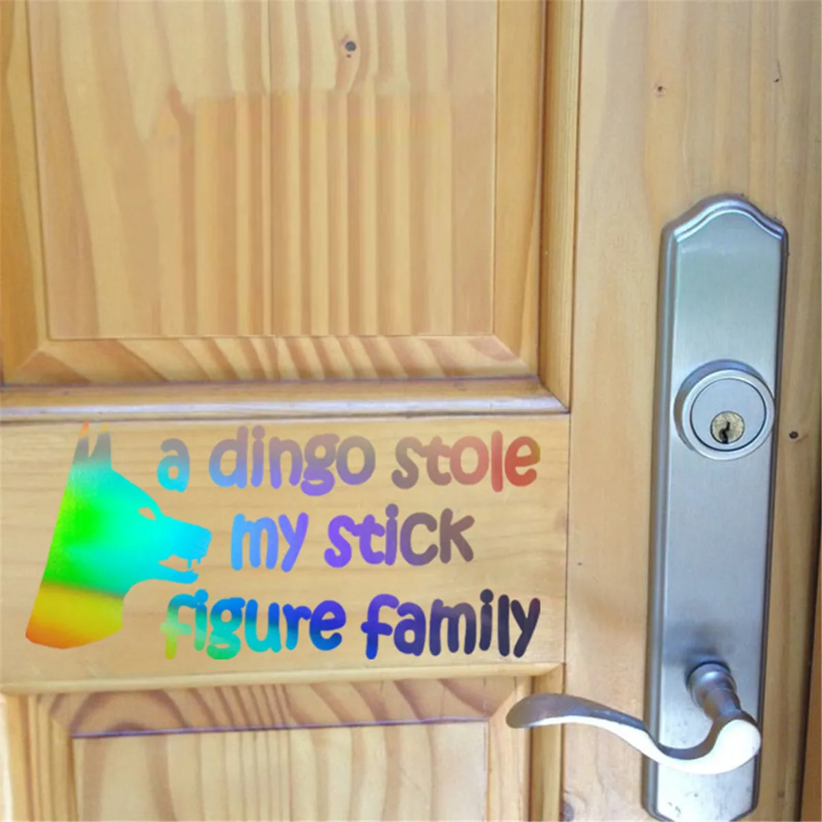 A Dingo Stole My Stick Figure Family Stickers Car Window Bumper Vinyl Decal Gift Die Cut Decals Laptop Window Glass