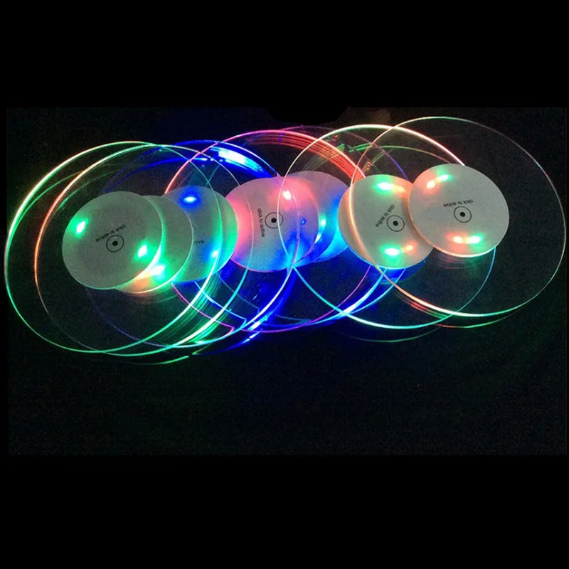 Night Club Promotional Gift Multi Color Waterproof Flashing Led Cup Coaster
