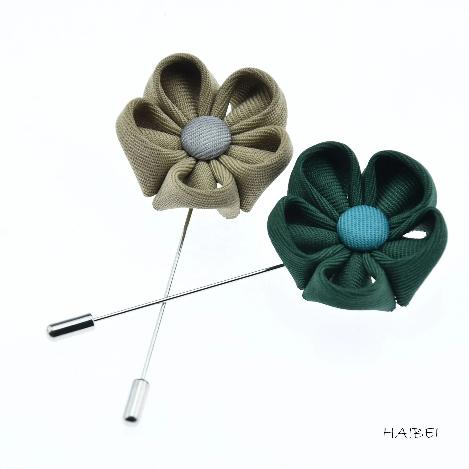 HAIBEI YM077  Classic suit shirt long brooch handmade flowers brooches