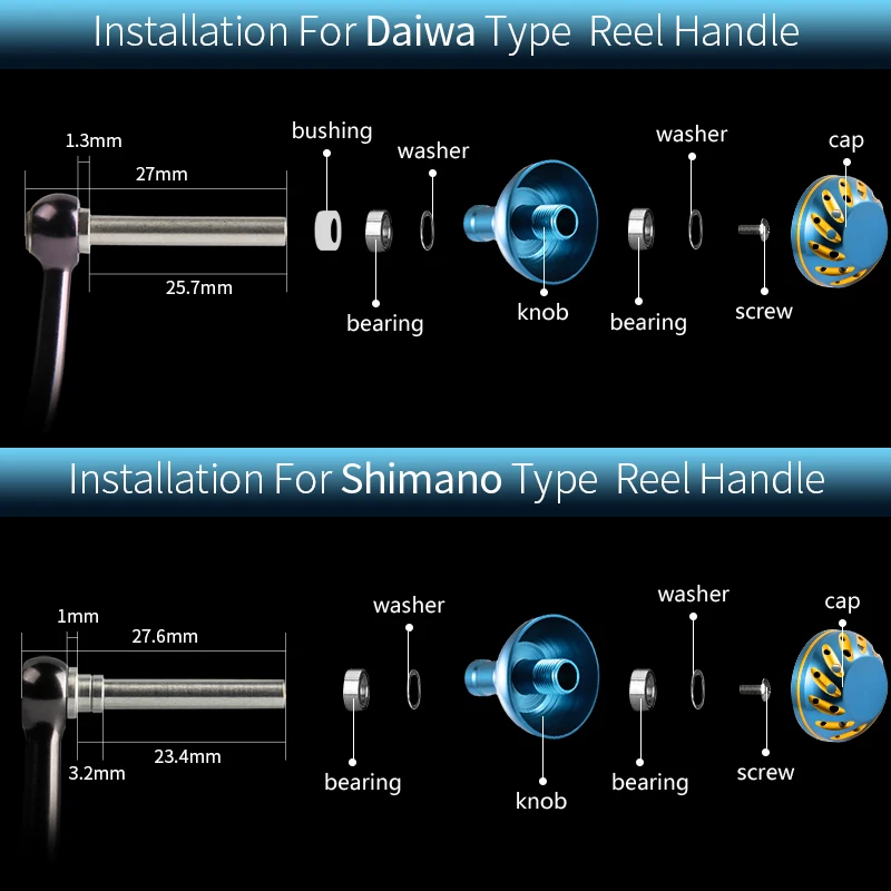  LETOYO DKB018 Рыболовная катушка ручка для Daiwa Shimano спиннинговая 1500-4000 Модель Dia 38 мм