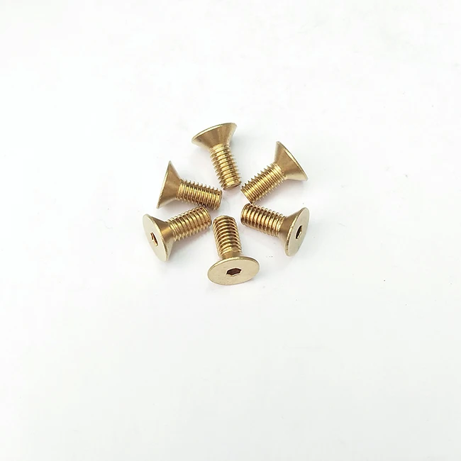 DIN7991 Copper Hex Machine Screw / Flat Head Hexagon Socket Countersunk Head Screws