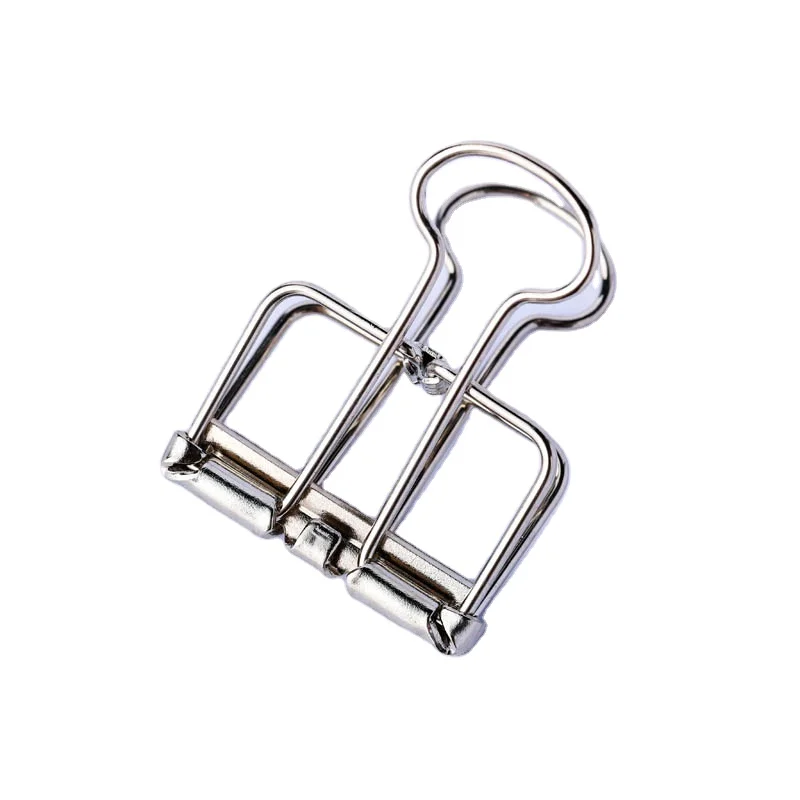 19mm stainless steel silver black small color square metal paper file binder clip