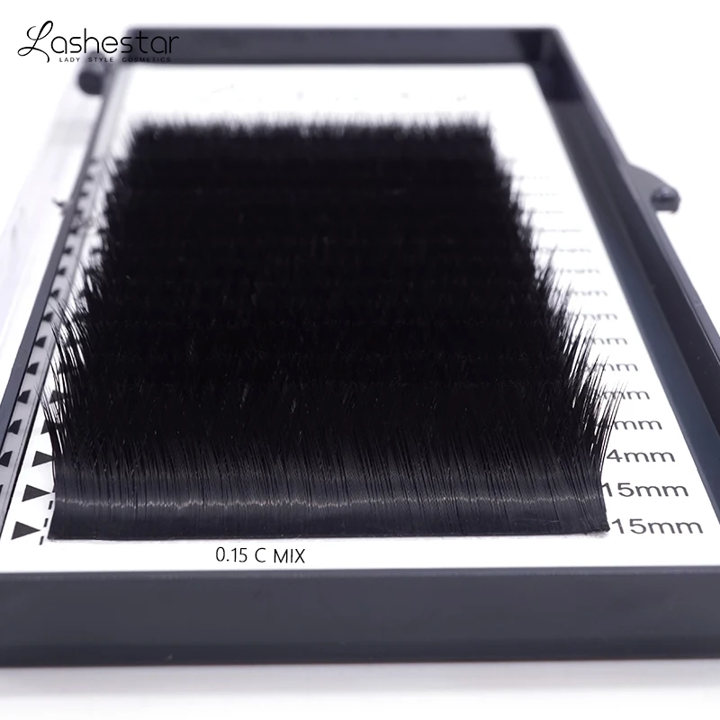 wholesale 0.15mm V shape silk volume lashes private label eyelash extensions