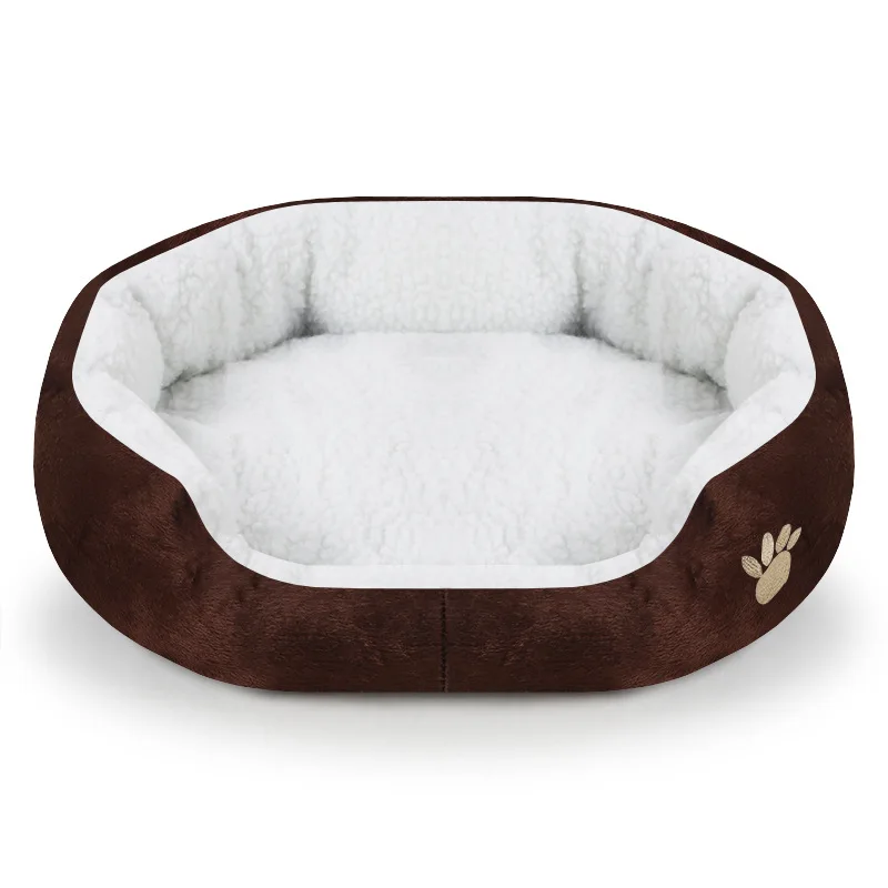 Hot Dog Bed House Soft Dog Lounger Nest Dog Baskets Fall Winter Plush Kennel Pet Bed