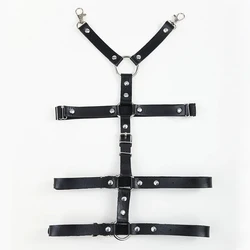 Custom Elasticity Pu Leather Leg Band Strap Hot Sexy Punk Mature Girls Leather Thigh Harness Leg Ring Garter For Ladies