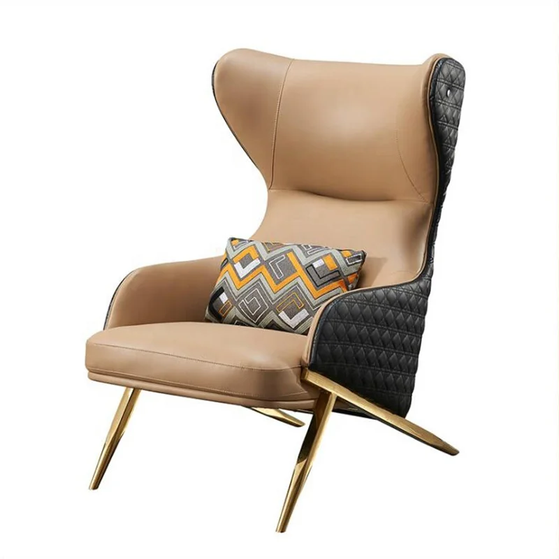 Leisure Tiger Chair Post Modern Leather Armchair Living Room Single Sofa