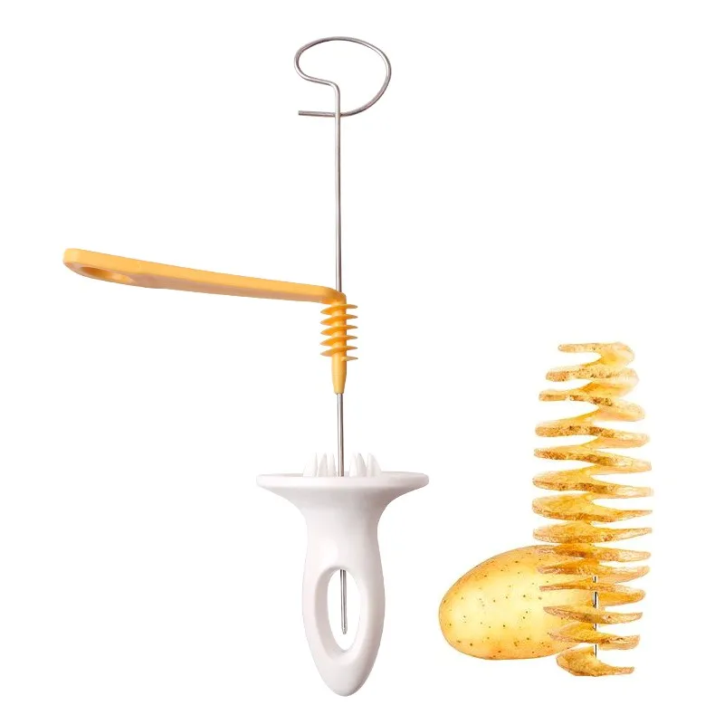 3 String Rotate Potato Slicer Spiral Twisted Potato Slice Cutter Manual Creative Kitchen Gadgets