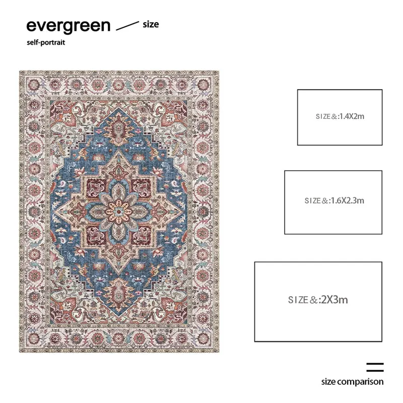 Multi-color Rectangle Rugs machine made carpet Luxury customized persian rugs carpet living room