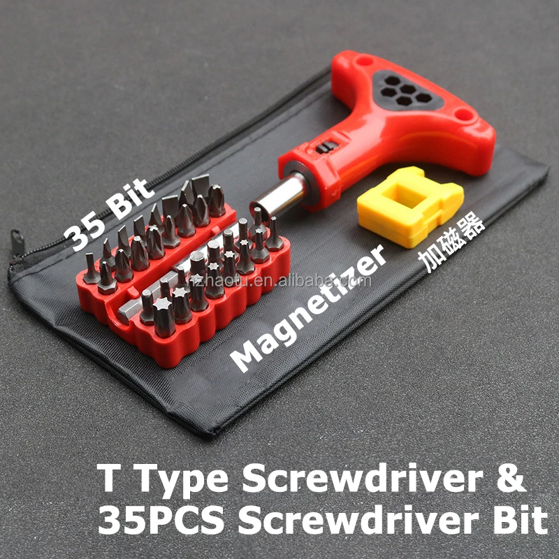 Portable T Type Ratchet Screwdriver Can Rotate Forward Reverse T Handle Ratchet Screwdriver