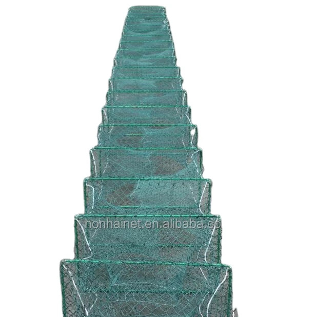 2021 hot sales  plastic lobster traps for catching lobster shrimp and crabs in Sea, Lake, River PE long fishing trap Y5535R