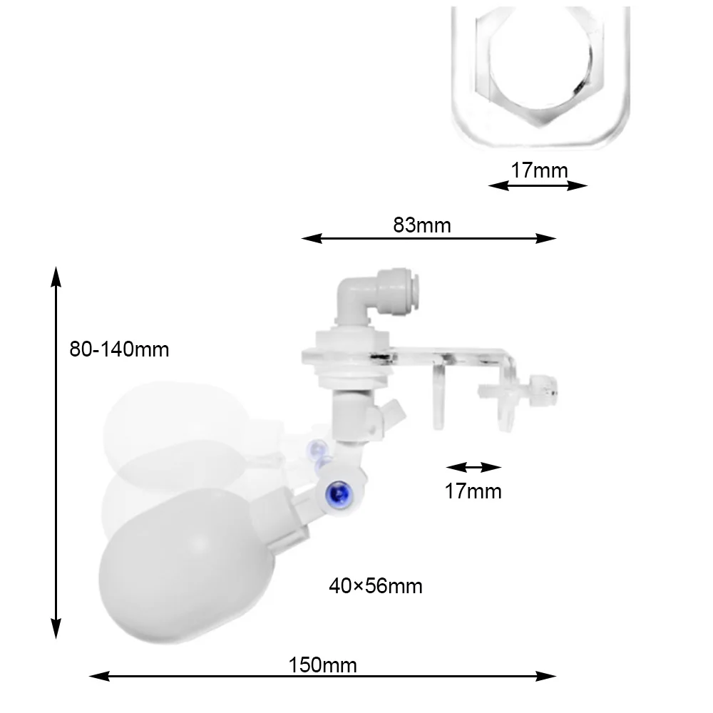 Auto Replacement floating ball valve aquarium for water tank