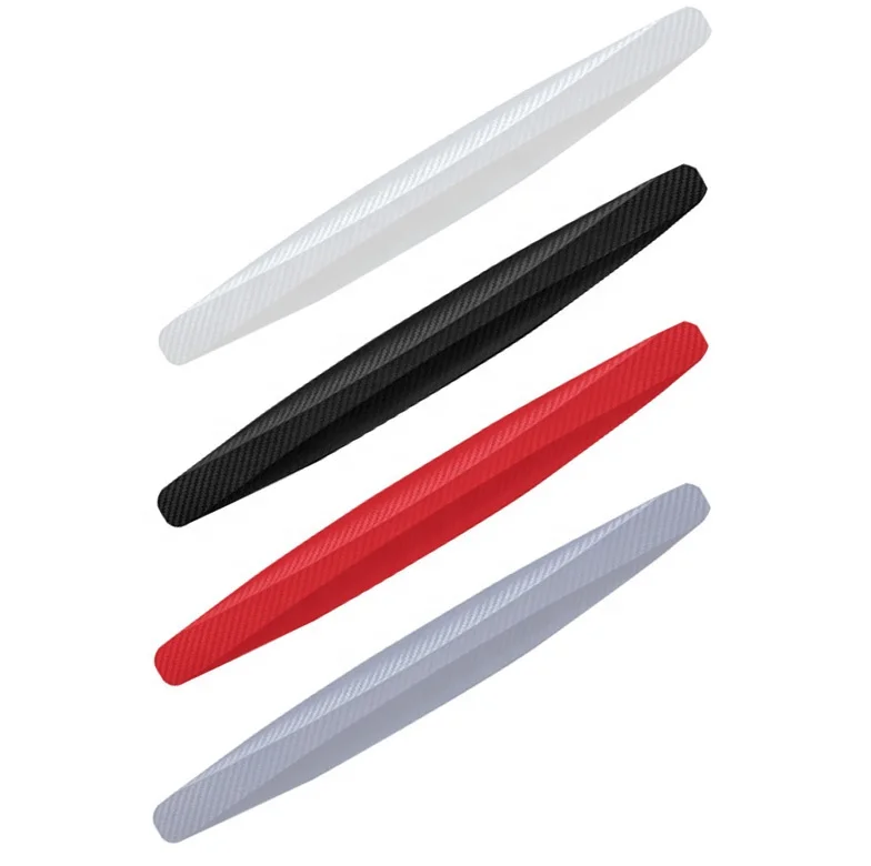 2pcs/set PVC durable carbon fiber car front rear bumper anti collision protective strip