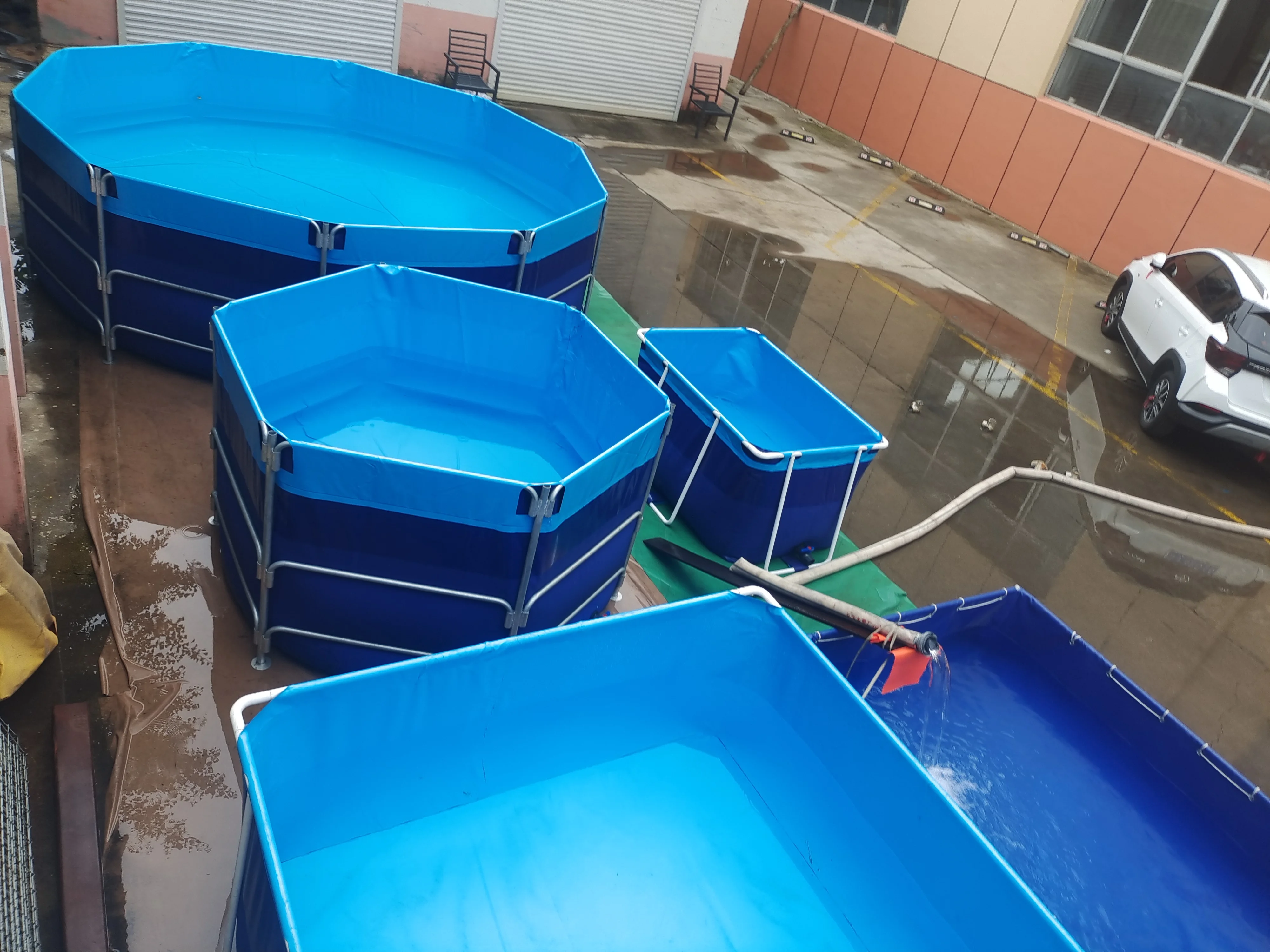 Rectangle PVC tarpaulin farming tank PVC canvas fish pond