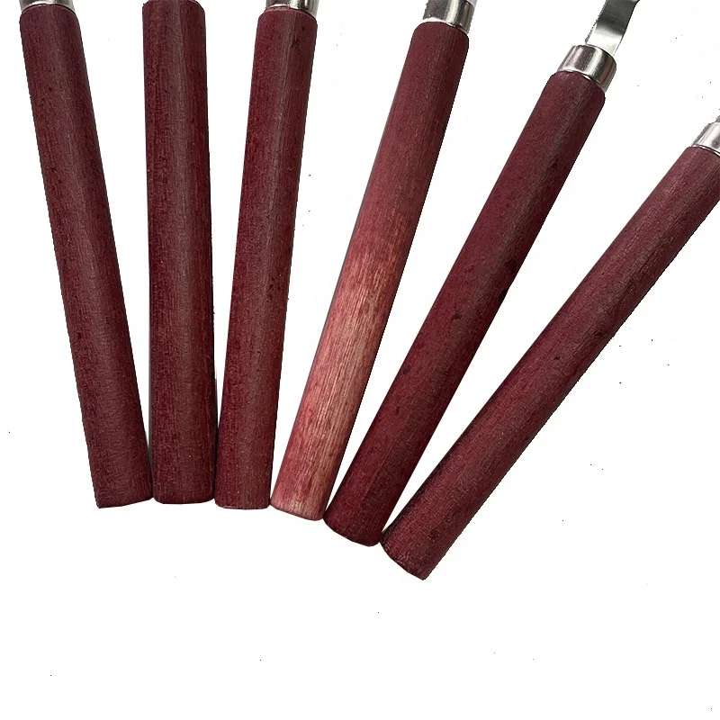 custom logo amazon professional painting tool wooden handle stainless steel cutter head palette knife for artist paint