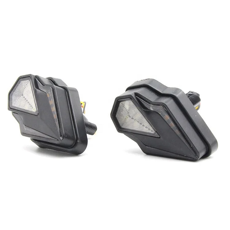 REALZION LED Motorcycle Turn Signal Lights Universal Flush Mount Blinker Flashing Light Motorbike Daylight Indicators Lamp