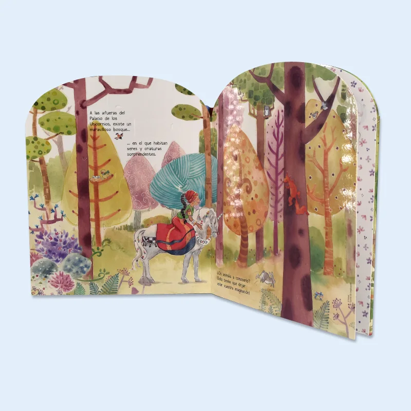 Customized arch edge story book for children bed time learning and school library printing service