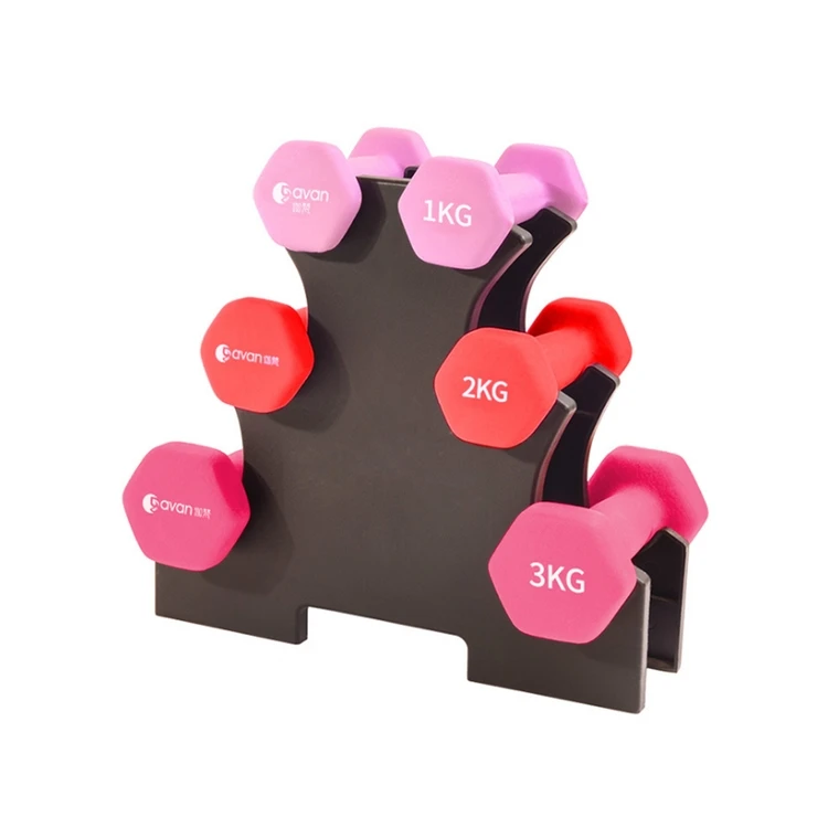 Hex Head Dip Plastic Dumbbell Male and Female Bone-shaped Dipped Dumbbells Portable Yoga Fitness Dumbbell