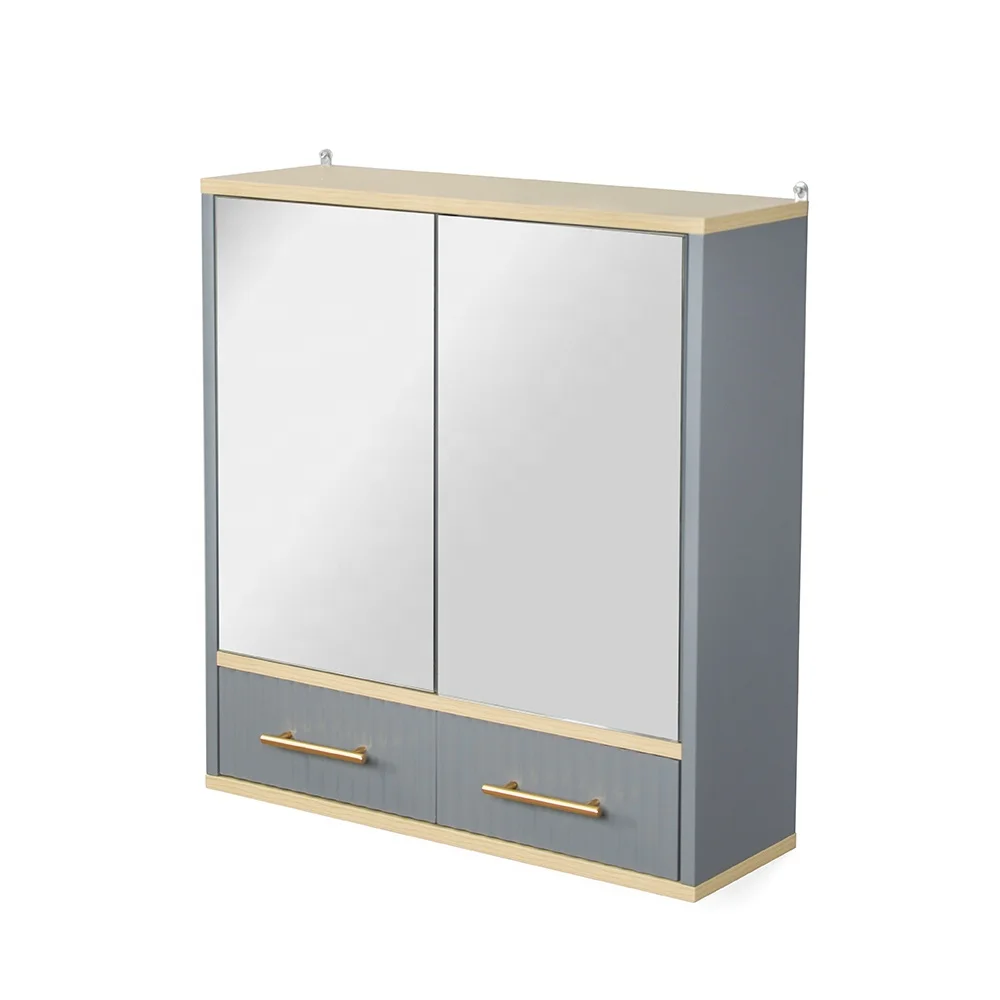 Hot selling wooden mirror cabinet  wall bathroom cabinet storage cabinet with doors