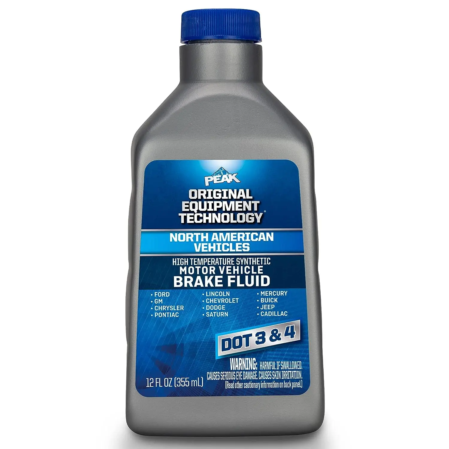 PEAK OET High Temperature Synthetic Brake Fluid for North American Vehicles, 12 oz