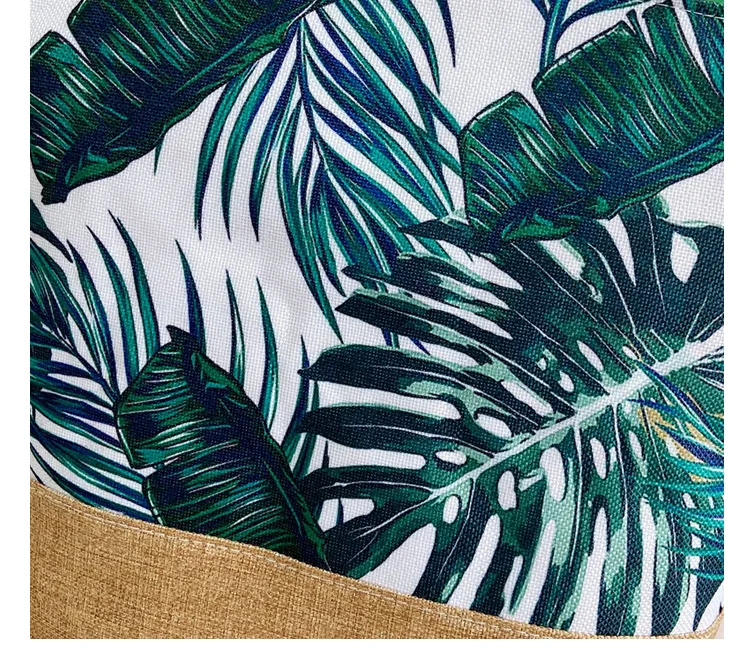 Tropical Shopping Handbag Canvas Tote Women Summer Beach Weekender Bags