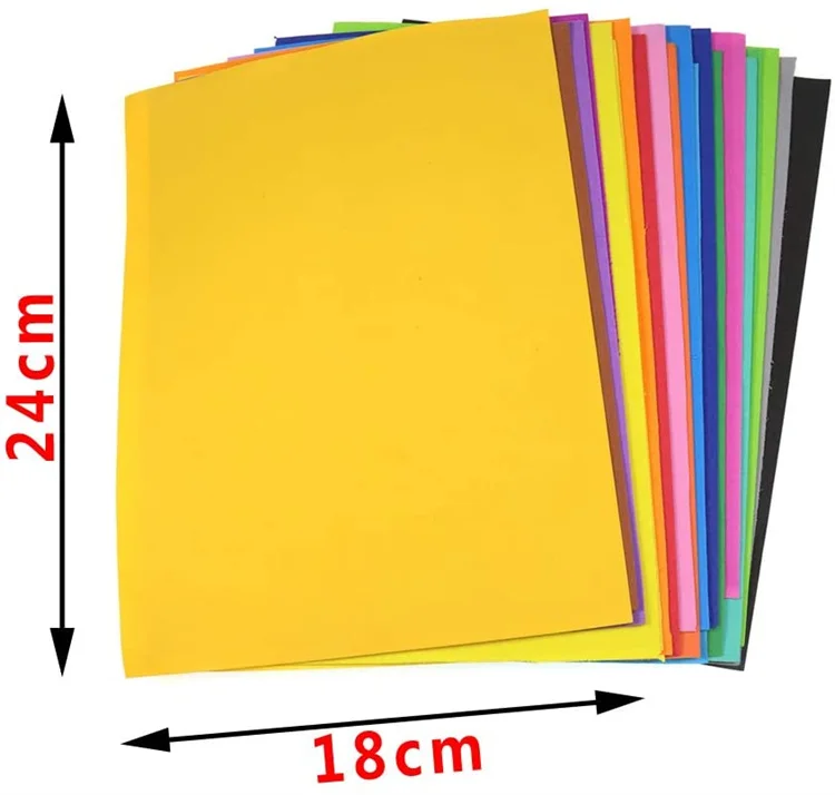 EVA Foam Sheets, 9 X 12 Inch, 10 Colors, 2mm Thick Handicraft Foam Paper for Arts and Crafts, by ACTIVITYya - 10 Sheets