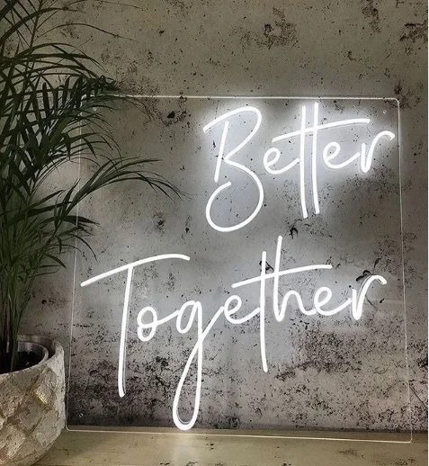 Eye Catching Better Together Happy Birthday Led Big  Logo Neon Sign