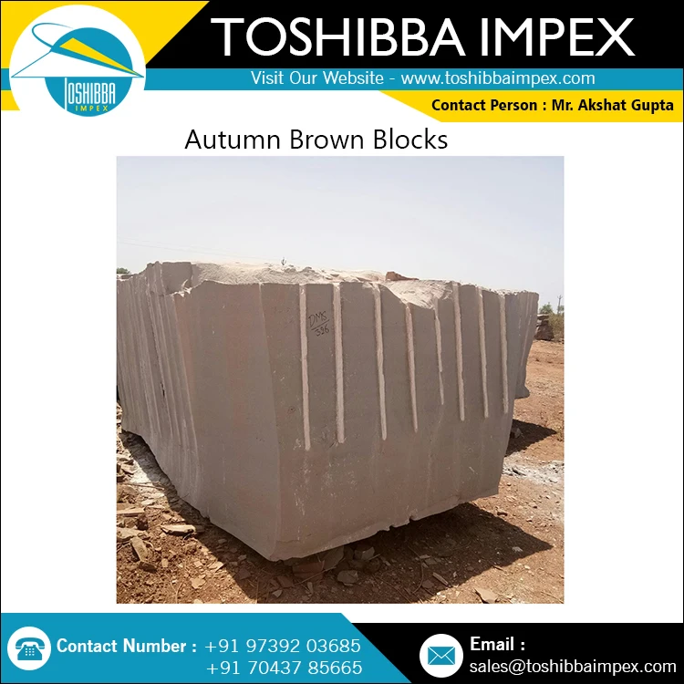 Raw Block Autumn Brown Sandstone All Indian Natural Stone Best Quality Stone