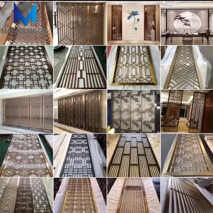 Декоративные подвесные панели для разделителей комнат, легко монтируемые перегородки, дизайн из алюминия, прочная нержавеющая сталь, современные