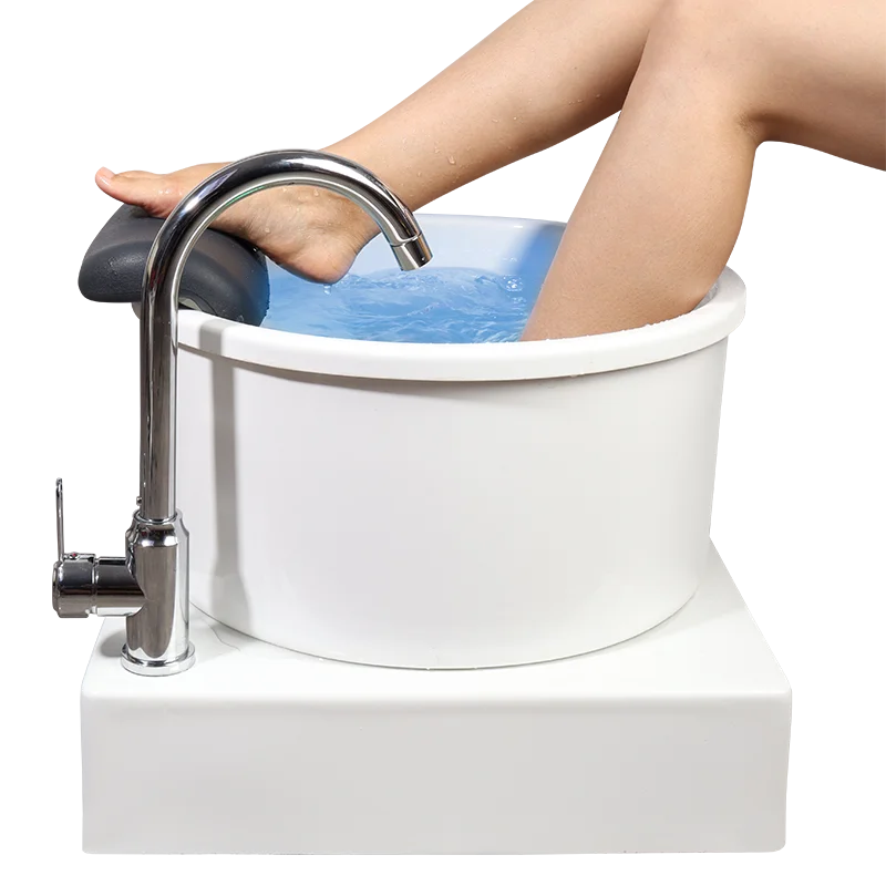 YTS Beauty Salon Equipment Pedicure Basin with Base Two Lights Salon Pedicure Foot Spa Bowl