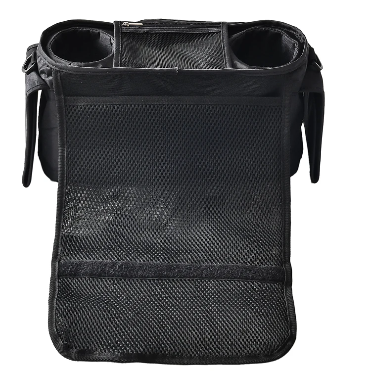 
Baby Stroller Organizer Bag Stroller Storage Bag with 2 XL Waterproof Leak-Proof Insulated Cup Holders and Large Detachable Zi 