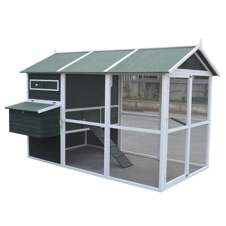 Customizable Fire Wood Chicken House Large Outdoor Chicken Coop for Small Animals