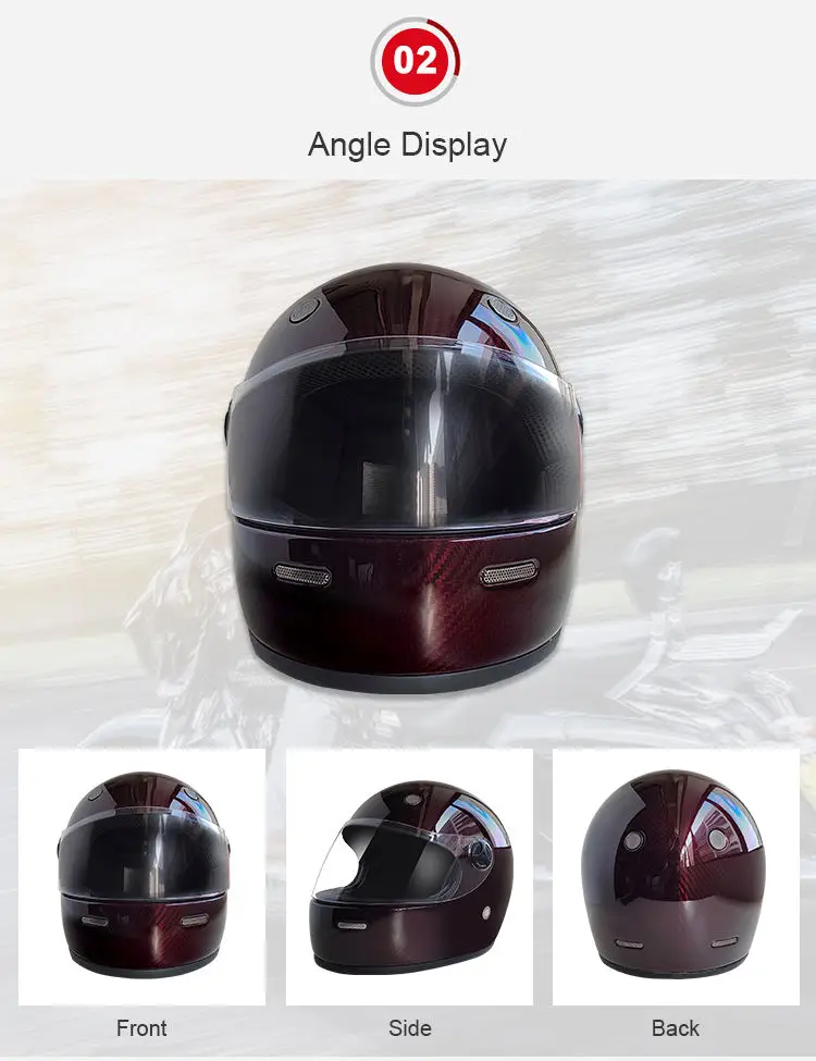 High Quality Racing Full Face Helmet Vintage Scooter Classic Helmet Motorcycle Retro Full Face Helmet