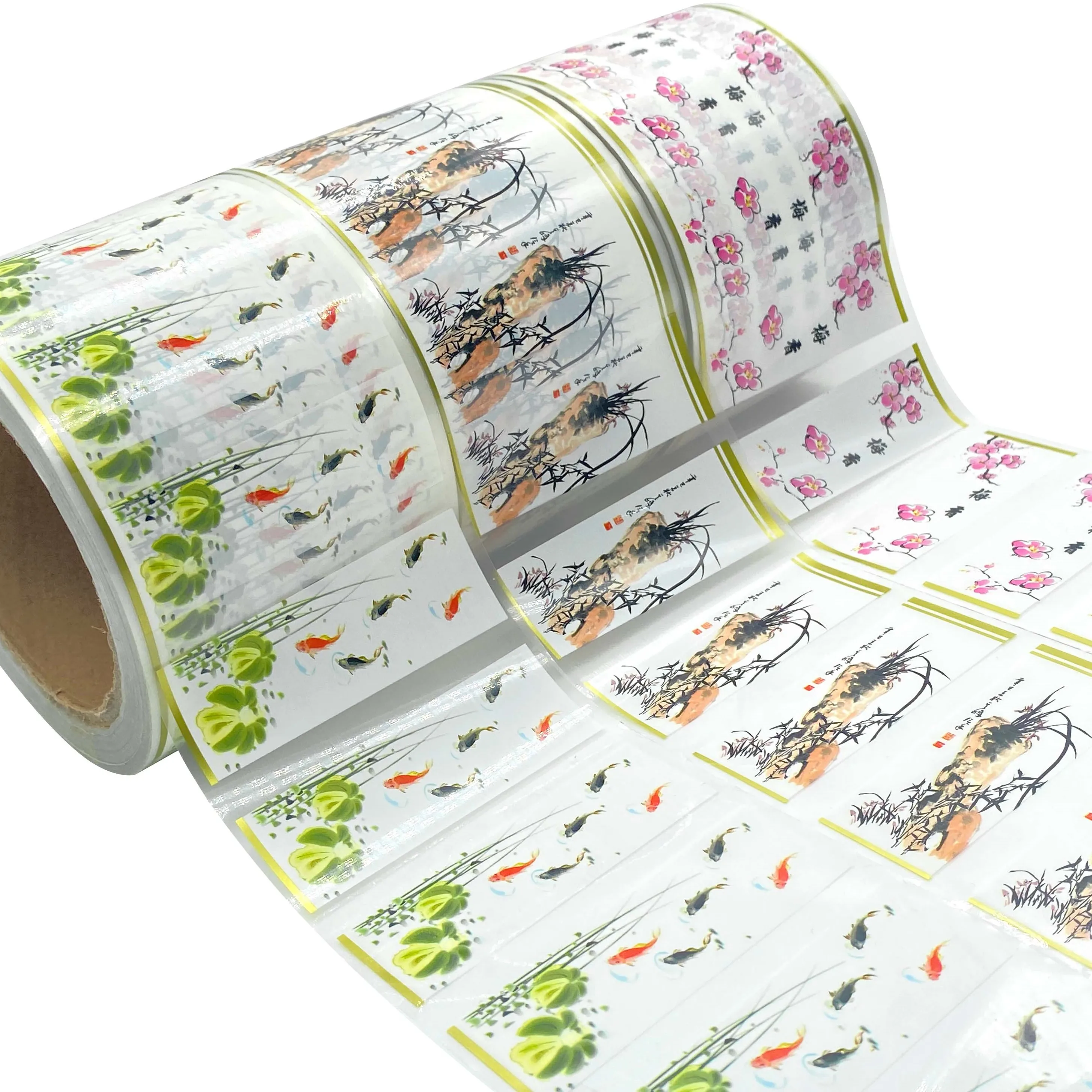 Factory production Direct sales Chinese style ink painting Heat Transfer Film Service for all Kinds of wooden chopsticks