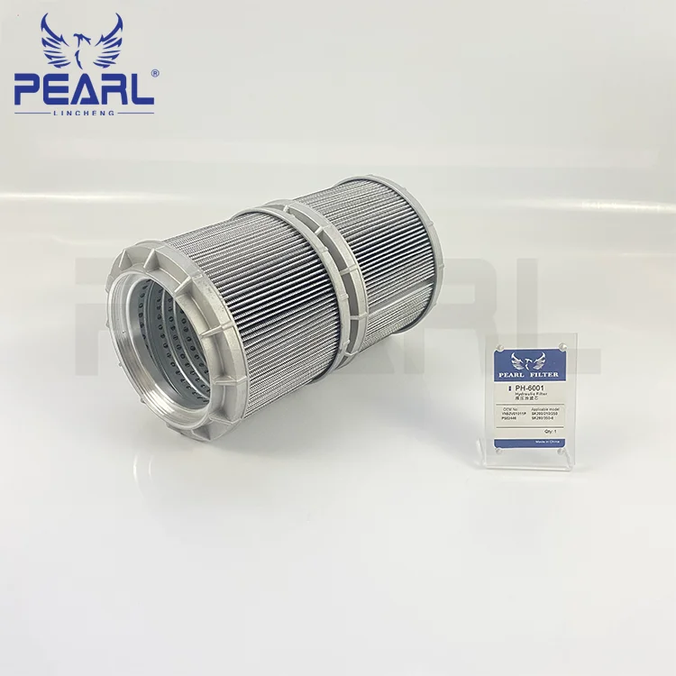 Available From Stock Hydraulic Filter PH-6001  YN52V01011P  P502446 for SK200/210/250 SK260/350-8