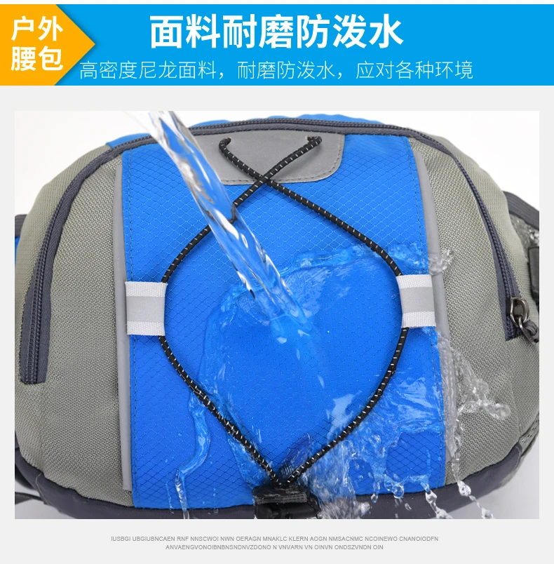 HUALIAN Waterproof Hiking Cycling Running Hip Hop Runners Belt Waist Bag Sport Fanny Pack With Water Bottle Holder