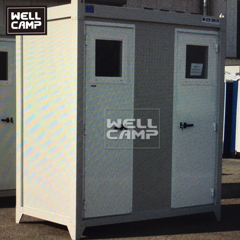 Wellcamp luxury portable container toilet two rest rooms sitting toilet with wash basin