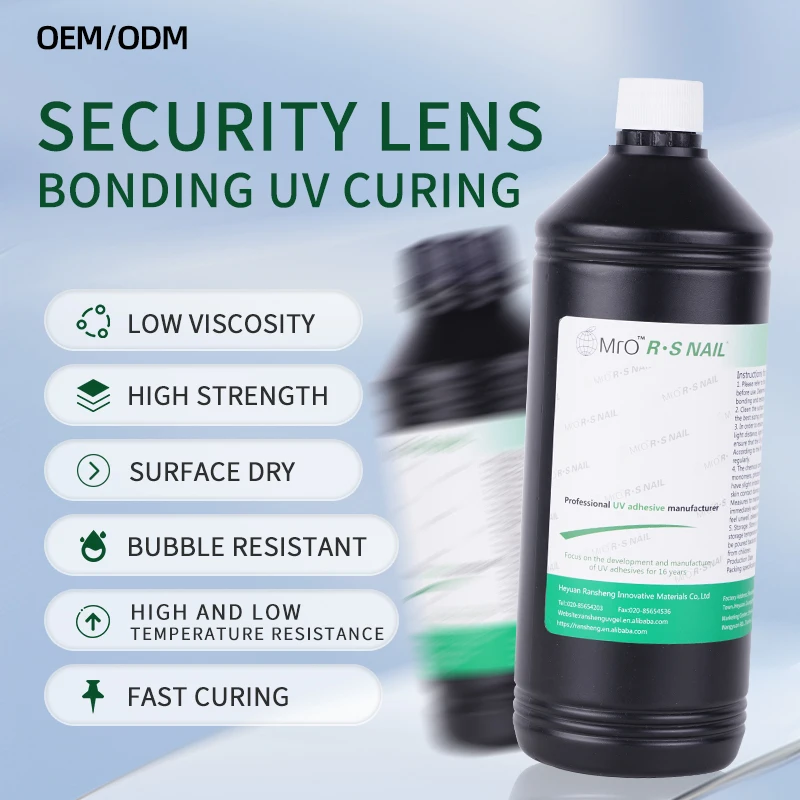 Factory Direct Sale Plastic Adhesive Resin Security Lens Bonding UV Glue