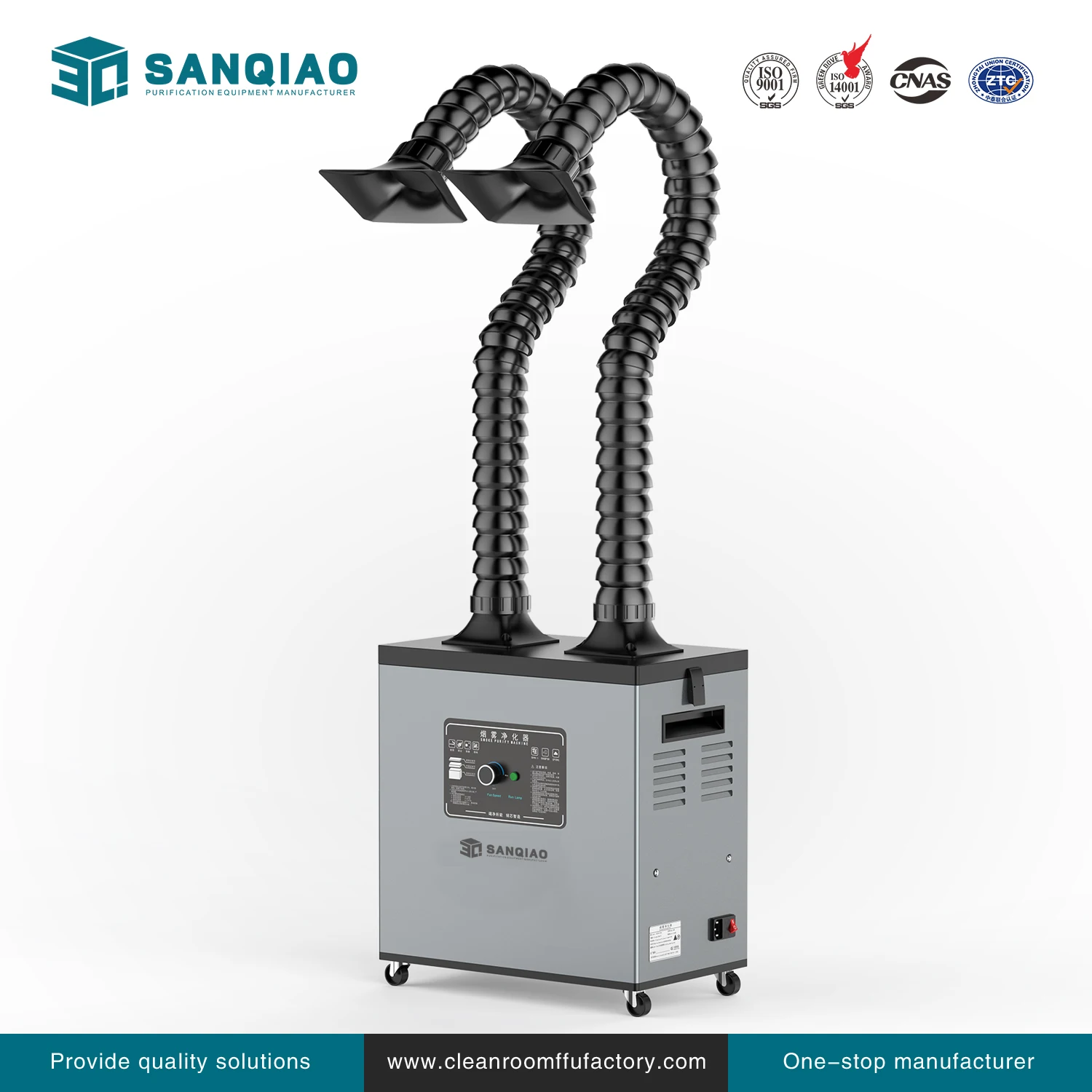 Smoke Exhaust Single Arm Laser Welding Fume Extractor Portable Multi function