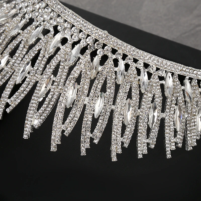 Princess bride crown in Europe and the baroque crown luxury atmosphere alloy diamond crown hair band