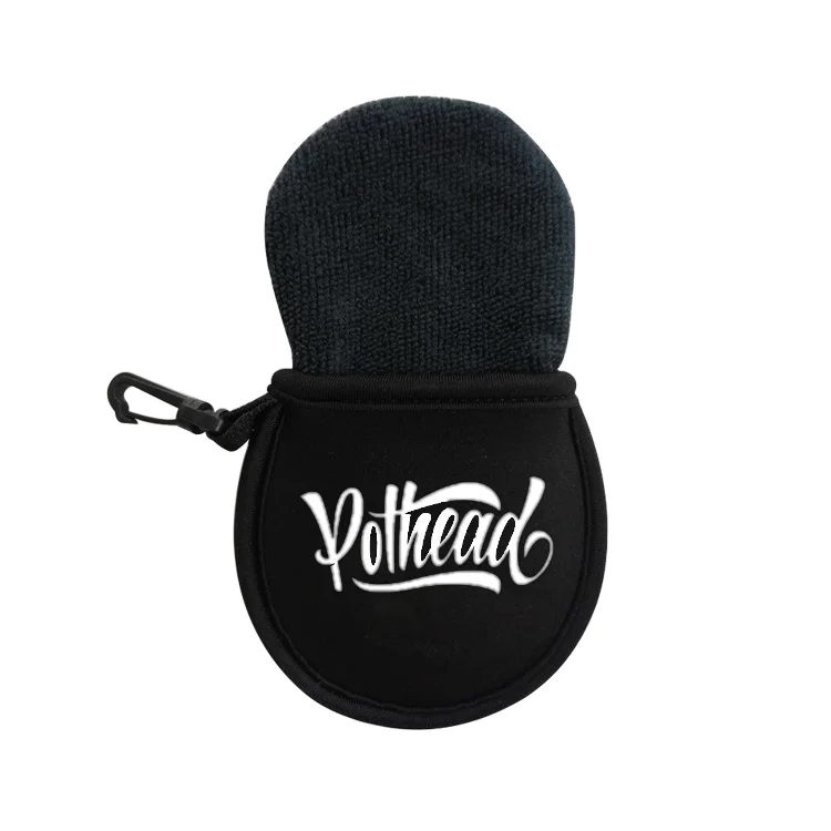 Golf Ball Pouch Golf Ball Washer Multi-directional Neoprene Protection Bags Golf Accessories with Plastic Hook