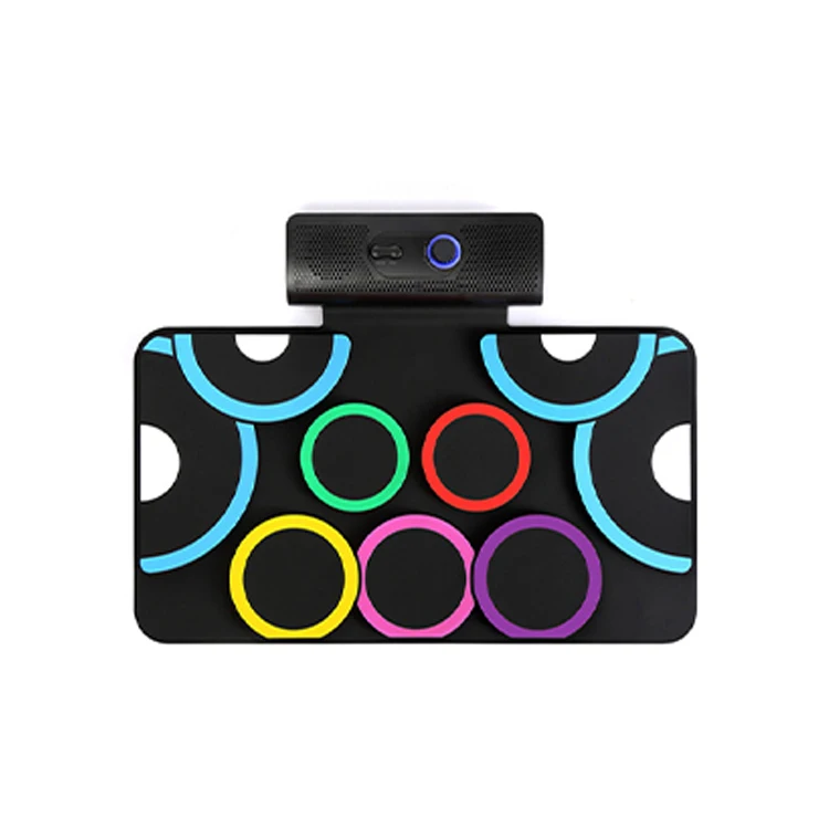 Foldable Silicone Toy Kit With Audio Electronic Digital Hand-rolled Electronic Drum Portable Roll Up Drum With Stereo Speakers