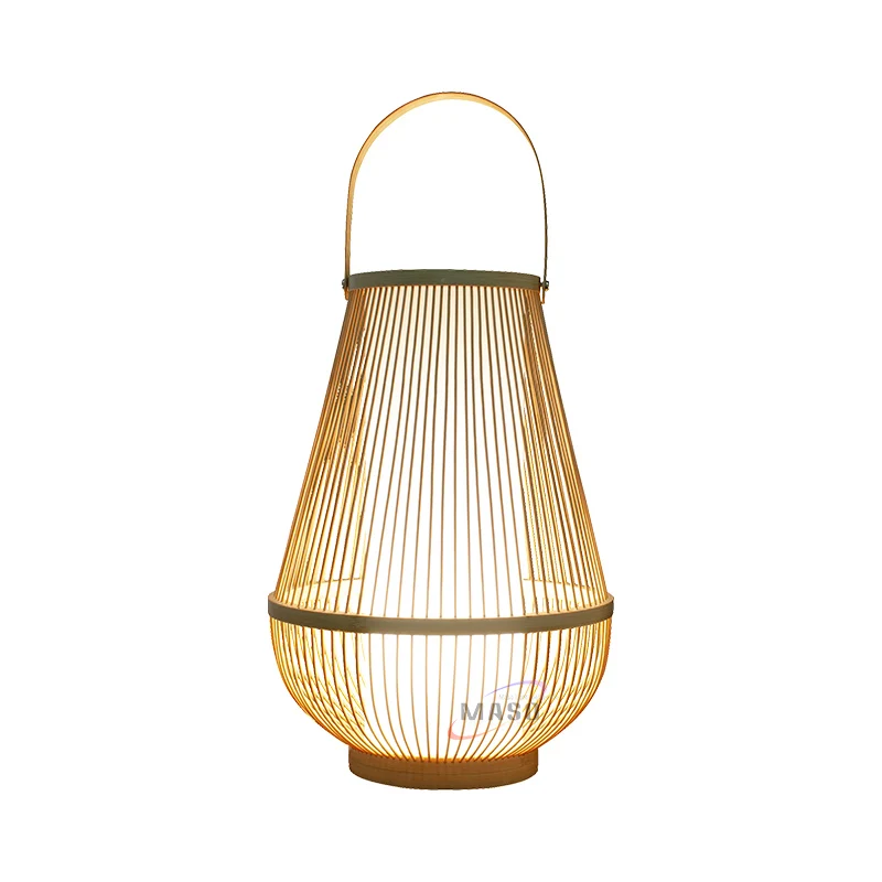 E27 modern bamboo led bedroom lighting wholesale electric decorative indoor table lamp