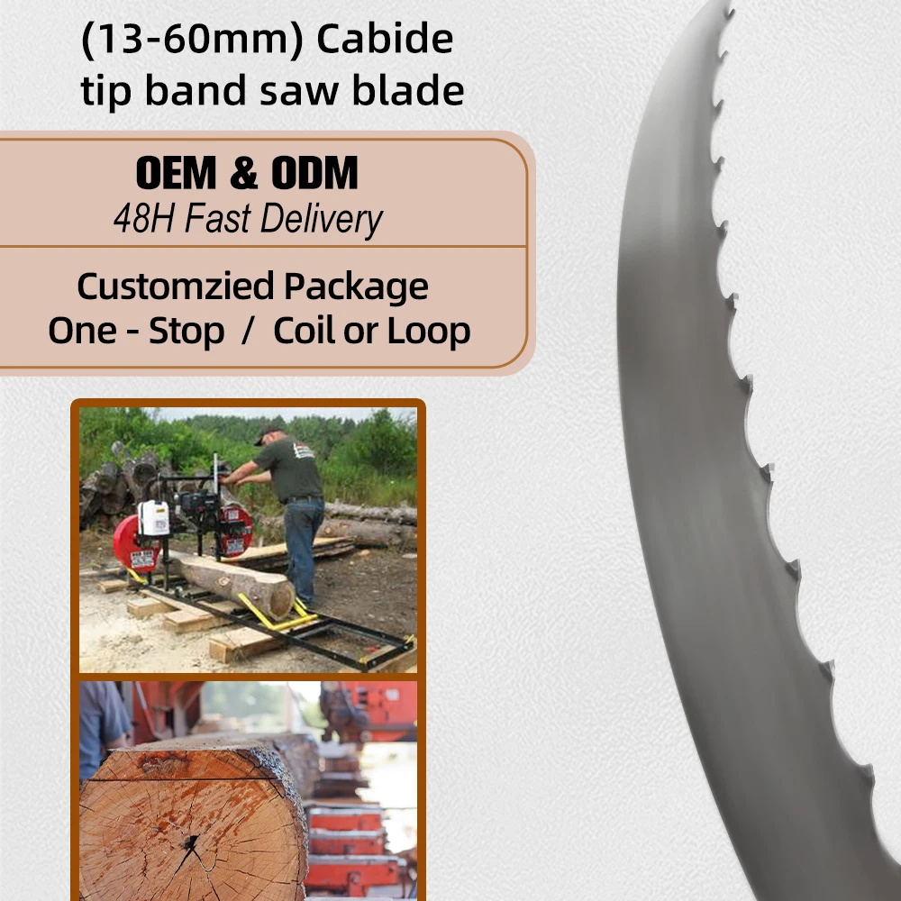 Good performance band saw blade width Carbide tipped use on horizontal machines