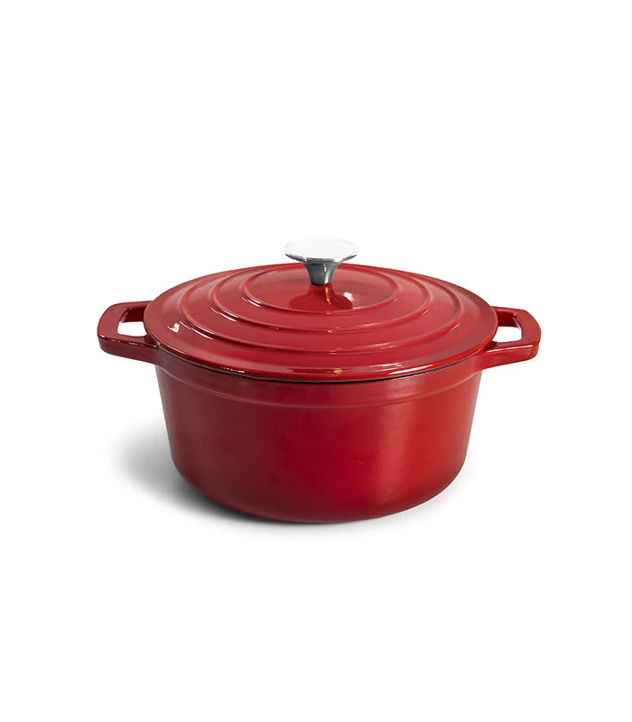 Bright Houseware Best Cookware Red 20/24cm Round Casserole Cast Iron Dutch Oven Pot Cookware Enamel Cast Iron Cooking Pot